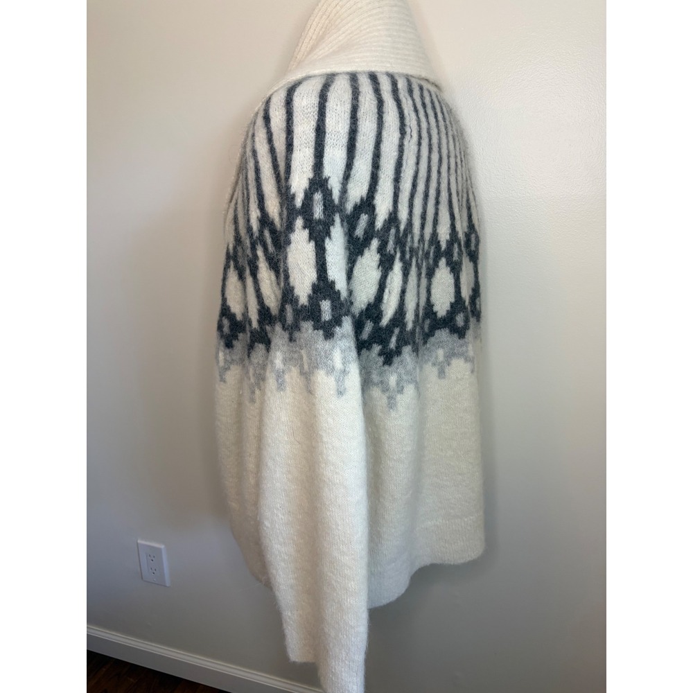 Banana Republic Factory Alpaca Fair Isle Shawl Collar Cardigan Sweater Womens XL - Picture 2 of 7